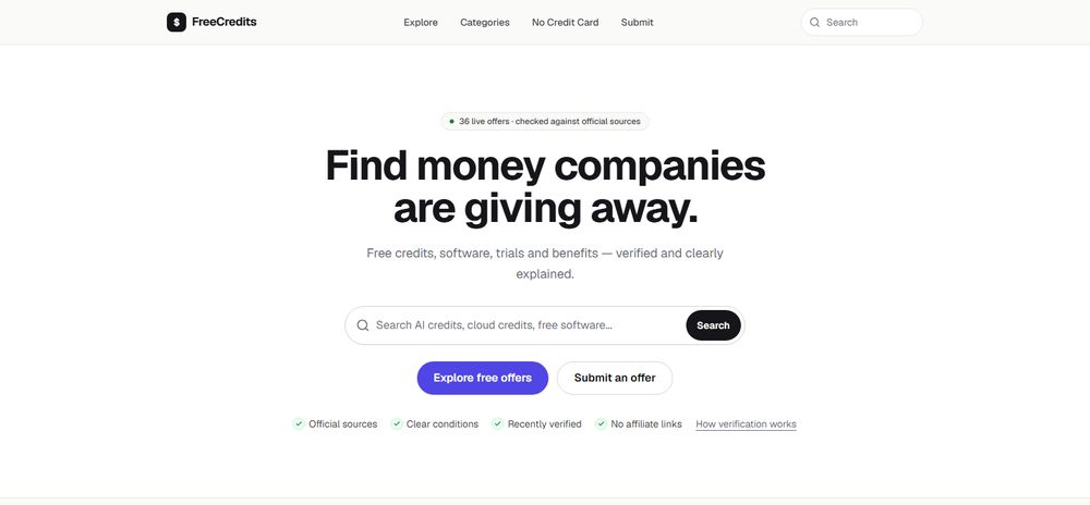 FreeCredits screenshot